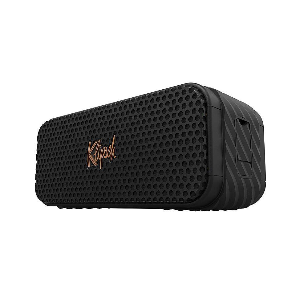 Angle. Klipsch - Klipsch Nashville Portable Bluetooth Speaker, Black - Black.