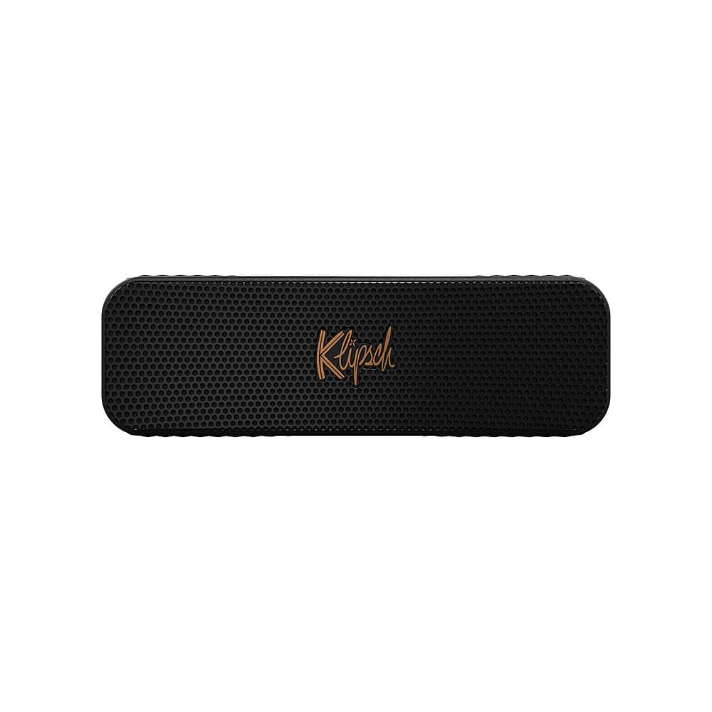 Klipsch - Detroit Portable Bluetooth Speaker - Black - Front_Zoom