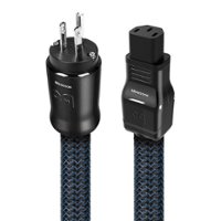 AudioQuest - 1.0M Monsoon XTRM Power Cable w/ C13 > 3-Prong Wall Plug - Dark Blue/Black - Front_Zoom