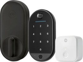 Yale - Approach - Smart Lock Wi-Fi Retrofit Deadbolt with Keypad Access - Black Suede - Front_Zoom