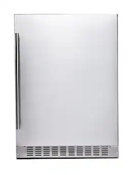 Azure - 5.6 Cu. Ft. 24" Under-counter Refrigerator with Solid Stainless Door, Indoor or Outdoor rated - Stainless Steel