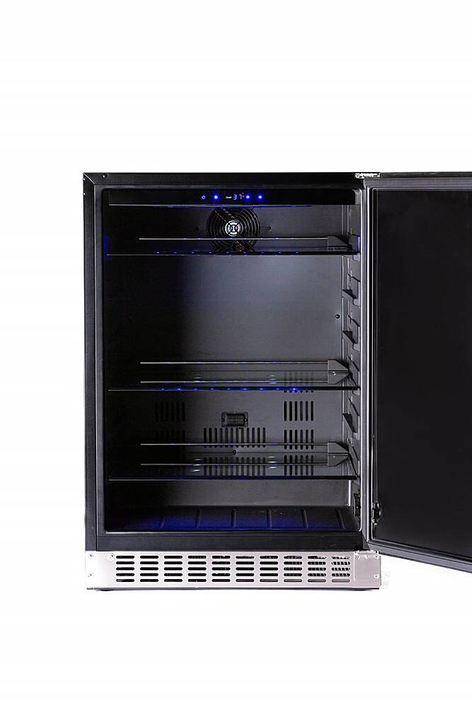 Alt View 12. Azure - Azure 5.6 Cu. Ft. 24" Under-counter Refrigerator with Solid Stainless Door,  Indoor or Outdoor rated - Stainless Steel.