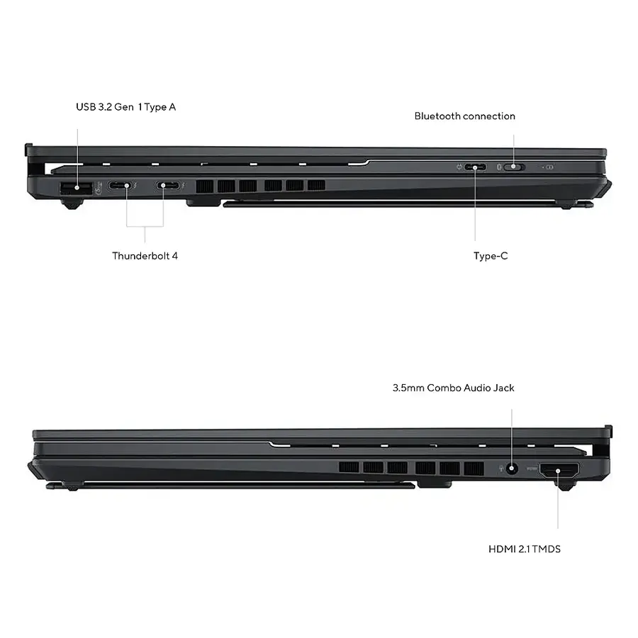 Alt View 13. ASUS - Zenbook DUO Dual 14” 3K OLED Touch Laptop - Intel Core Ultra 9 with 32GB Memory - Intel Arc Graphics - 1TB SSD - Inkwell Gray.