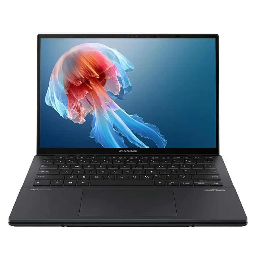 Alt View 4. ASUS - Zenbook DUO Dual 14” 3K OLED Touch Laptop - Intel Core Ultra 9 with 32GB Memory - Intel Arc Graphics - 1TB SSD - Inkwell Gray.