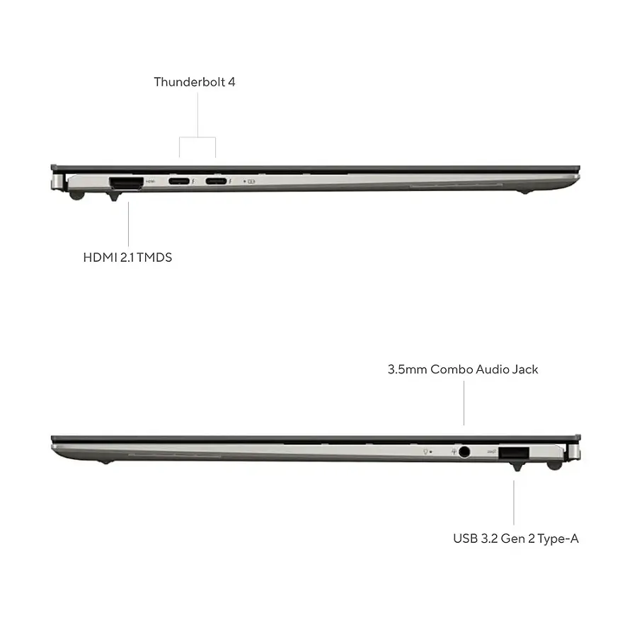 Alt View 7. ASUS - Zenbook S 13 13.3" OLED Laptop - Intel Core Ultra 7 with 32GB Memory - 1TB SSD - Basalt Gray.