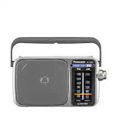 Panasonic RF 2400D TUNING FM AM 108 104 100 96 92 88 MHz 170 130 100 80 65 53 x10kHz AC/BATTERY