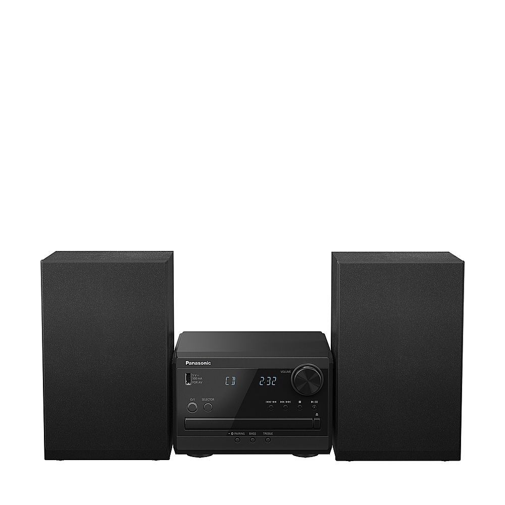 Front. Panasonic - Stereo System with CD, Bluetooth® and Radio, 20W - Black.