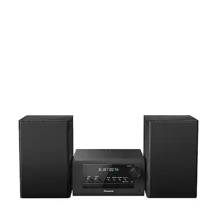Front. Panasonic - Stereo System with CD, Bluetooth and Radio, 80W - Black.