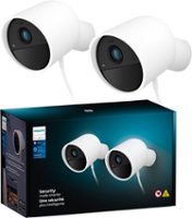 Philips - Hue Security Wired Camera - 2PK - White - Front_Zoom