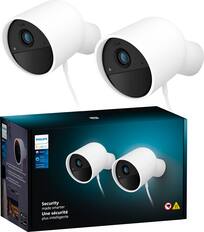 Front. Philips - Hue Security Wired Camera - 2PK - White.