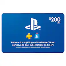 Front. Sony - $200 PlayStation Store Card.