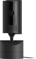 Ring - Pan-Tilt Indoor Security Cam with 360° Horizontal Pan Coverage, Live View & Two-Way Talk, and HD Video - Black - Front_Zoom