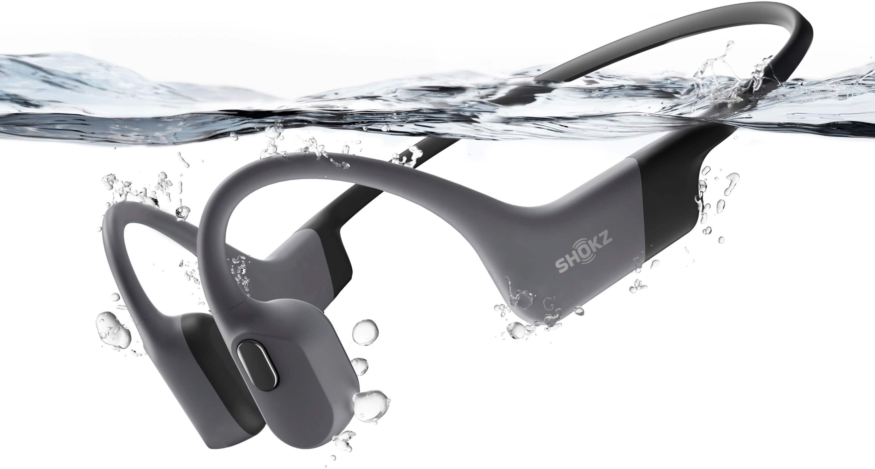 Angle. Shokz - OpenSwim Pro Bone Conduction Sports Headphone - Gray.