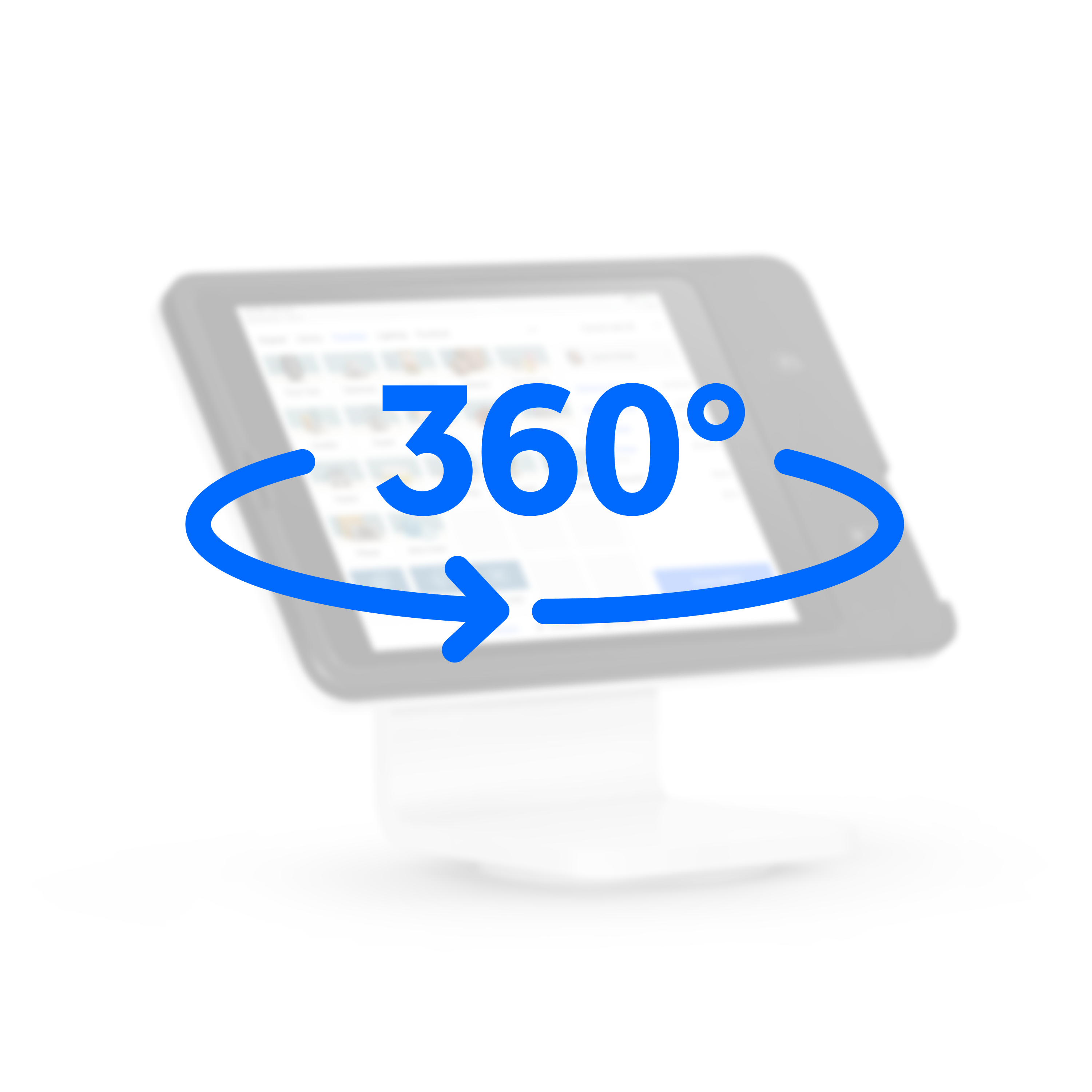 Alt View 15. Square - Square POS Stand for iPad - (2nd generation, USB-C) - Black.