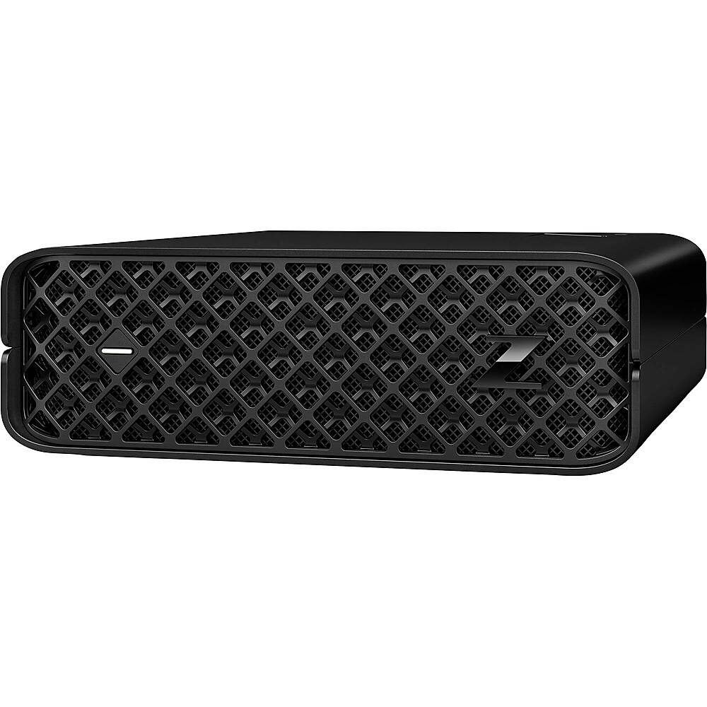 Left. HP - Z2 Mini G9 Workstation Desktop - Intel Core i7 - 16GB Memory - 512 GB SSD - Black.