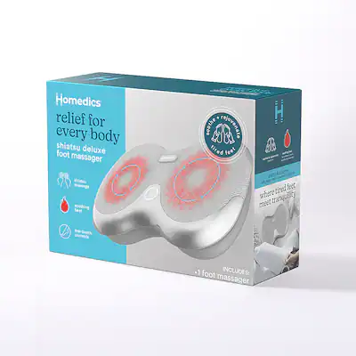 HoMedics - Shiatsu Foot Massager with Heat - Gray HoMedics - Shiatsu Foot Massager with Heat - Gray