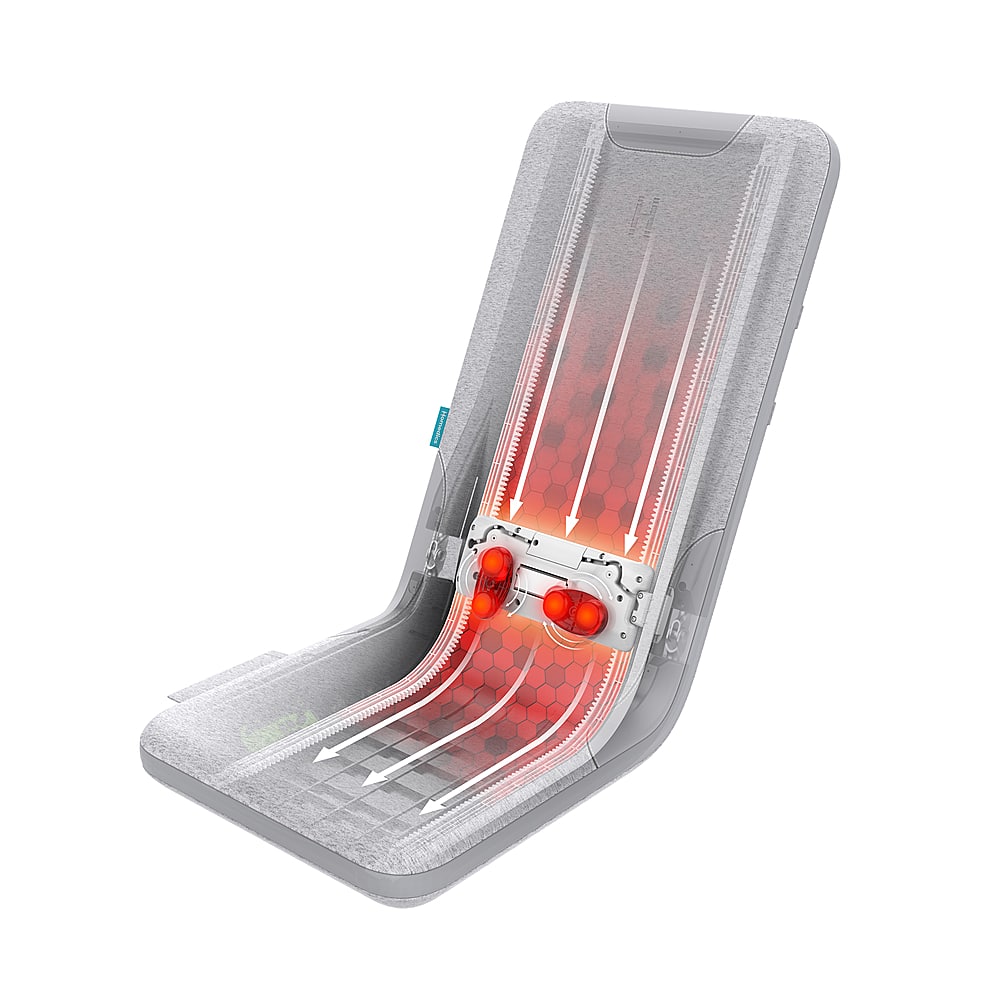 Homedics - Full-Body Flex Massage Cushion - Gray - Angle_Zoom