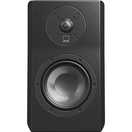 Front. SVS - Ultra Evolution Nano 2-Way Bookshelf Speaker (Each) - Black Oak Veneer.