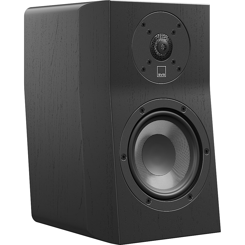 Left. SVS - Ultra Evolution Nano 2-Way Bookshelf Speaker (Each) - Black Oak Veneer.
