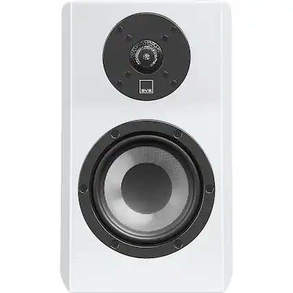 Front. SVS - Ultra Evolution Nano 2-Way Bookshelf Speaker (Each) - Piano Gloss White.