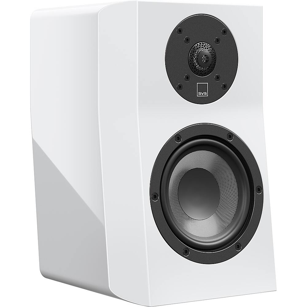 Left. SVS - Ultra Evolution Nano 2-Way Bookshelf Speaker (Each) - Piano Gloss White.
