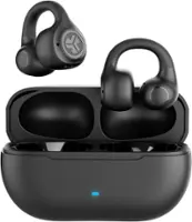 JLab Flex Open-Clip True Wireless Earbuds - Black - Front_Zoom