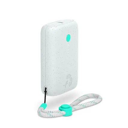 Front. Nimble - CHAMP 10,000mAh 22.5W PD Dual USB-C Portable Charger - White.