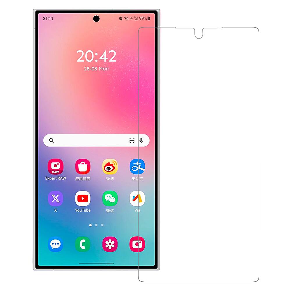 Alt View 12. AXS - Crystal Shield D30 Case & Screen Protector for Samsung Galaxy S24 Ultra - Smoke Gradient.