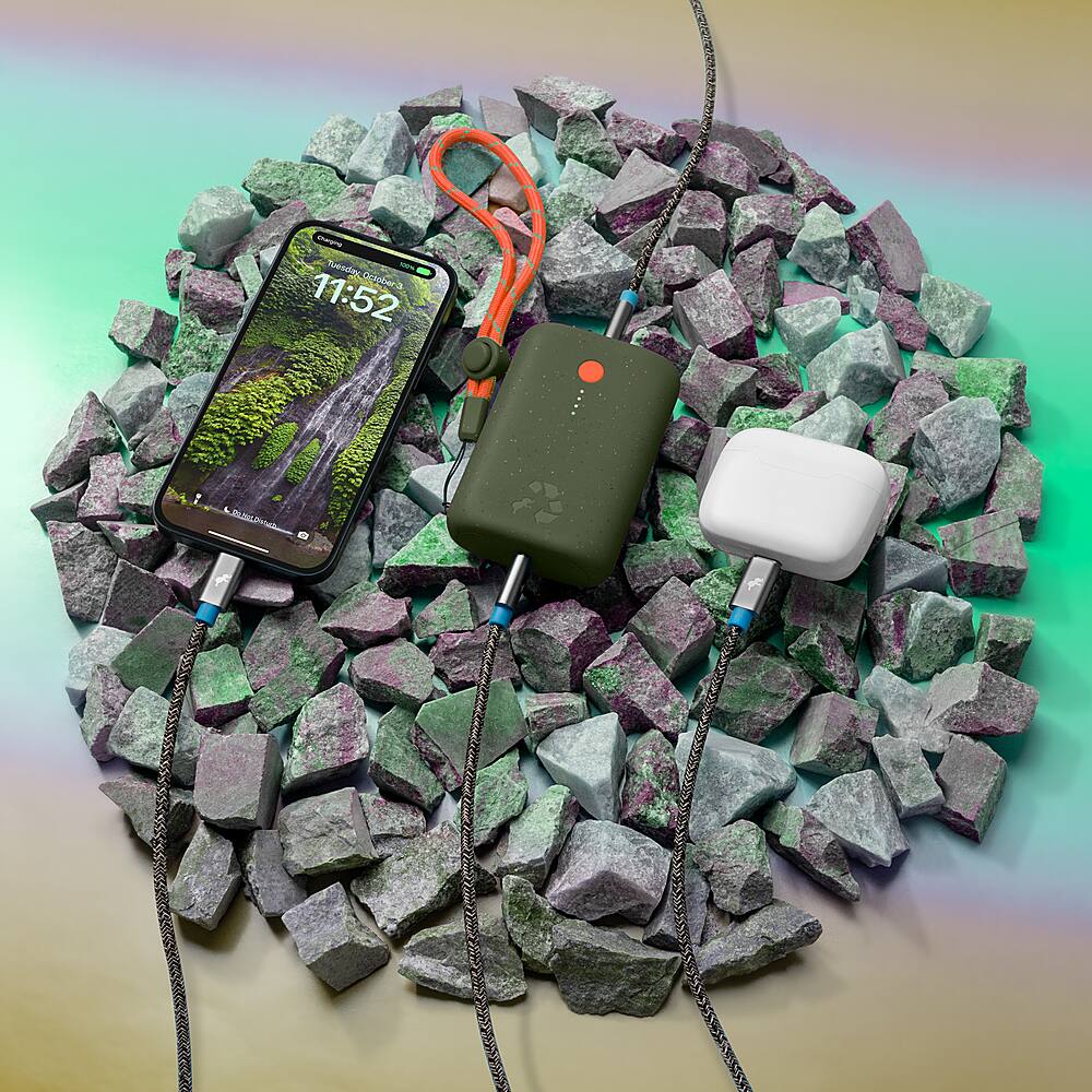 Alt View 15. Nimble - CHAMP 10,000mAh 22.5W PD Dual USB-C Portable Charger - Green.