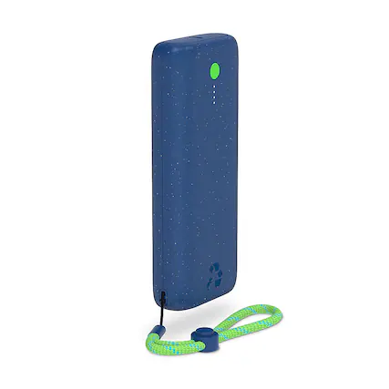 Front. Nimble - CHAMP PRO 20,000mAh 60W PD Dual USB-C Portable Charger - Blue.