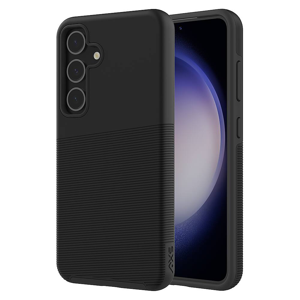 Left. AXS - ProTech Plus Case & Screen Protector For Samsung Galaxy S24 - Black.