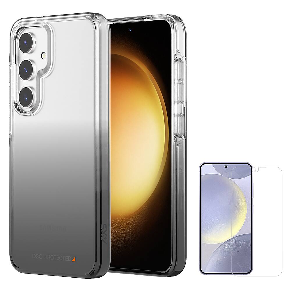 Angle. AXS - Crystal Shield D30 Case & Screen Protector for Samsung Galaxy S24 - Smoke Gradient.
