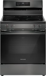 Frigidaire 5.3 Cu. Ft. Freestanding Electric Range with Air Fry - Black Stainless Steel - Front_Zoom