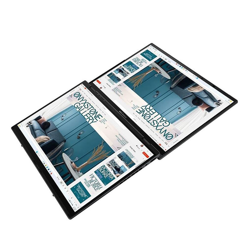 Alt View 11. ASUS - Zenbook DUO Dual 14” WUXGA OLED Touch Laptop - Intel Core Ultra 7 with 16GB Memory - Intel Arc Graphics - 1TB SSD - Inkwell Gray.