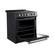 Left. Forno Appliances - Leonardo Espresso 5.0 cu. ft. Slide-In Oven Electric Convection Range with Antique Brass Accents - Black.