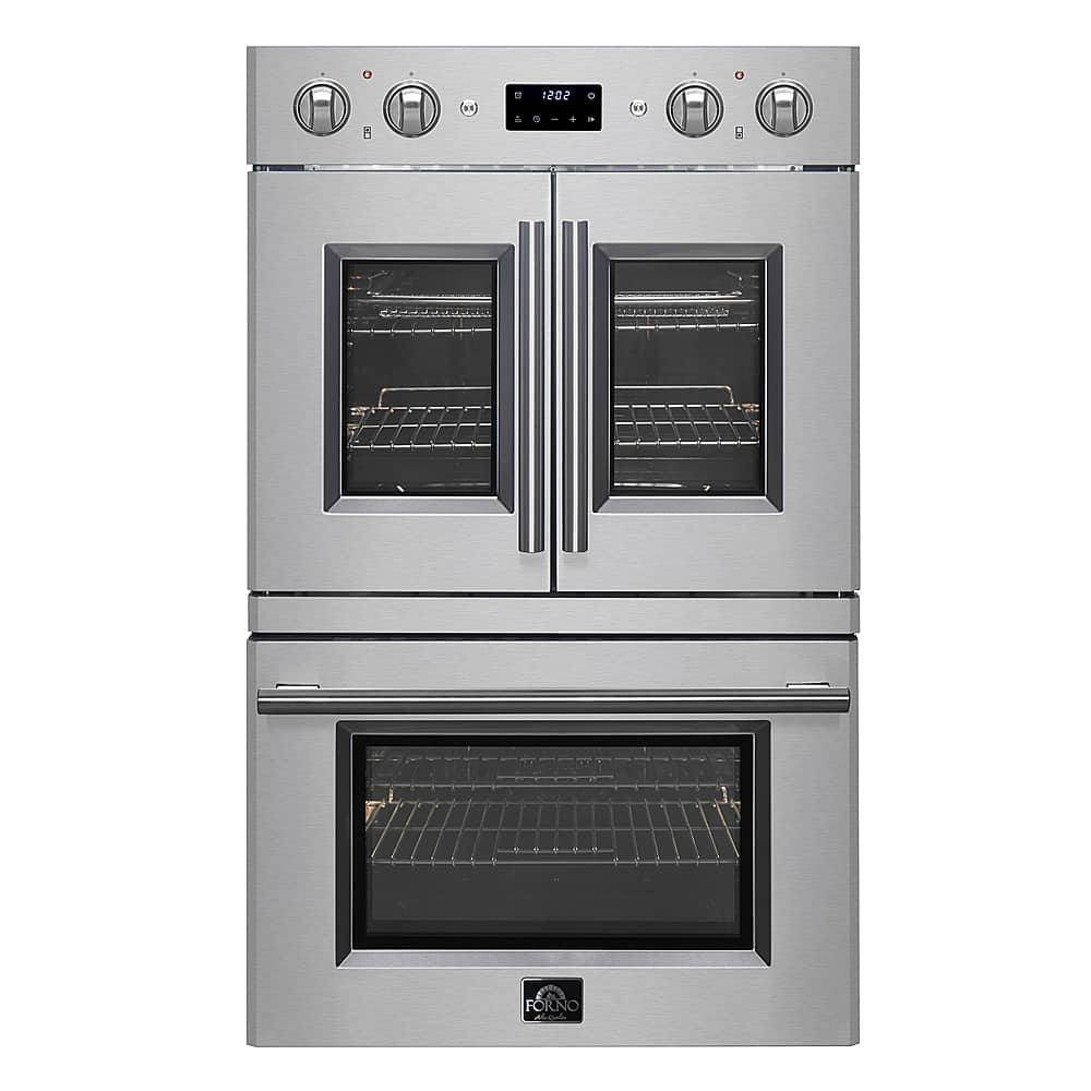 Forno Appliances - Asti 30 in. Electric Double Wall Oven with French Doors - Stainless Steel - Front_Zoom