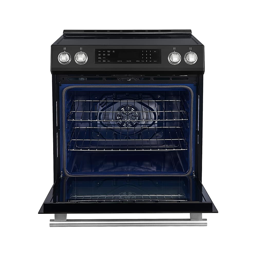 Alt View 11. Forno Appliances - Donatello 5.0 cu. ft. Slide-In Electric Induction True Convection Range with Antique Brass Accents - Black.