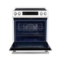 Alt View Zoom 11. Forno Appliances - Donatello 5.0 cu. ft. Slide-In Electric Induction True Convection Range with Antique Brass Accents - White.