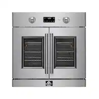 Forno Appliances - Asti 30 in. Single Electric Convection Wall Oven with French Doors - Stainless Steel - Front_Zoom