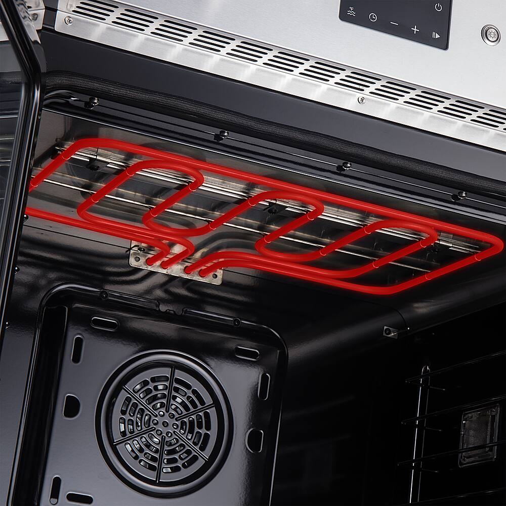 Alt View 16. Forno Appliances - Asti 30 in. Single Electric Convection Wall Oven with French Doors - Stainless steel.