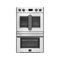 Forno Appliances - Gallico 30 in. Electric Double Wall Oven with French Doors - Stainless Steel - Front_Zoom