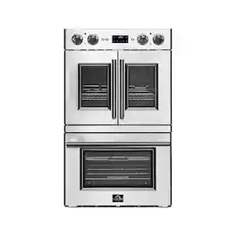 Forno Appliances - Gallico 30 in. Electric Double Wall Oven with French Doors - Stainless Steel