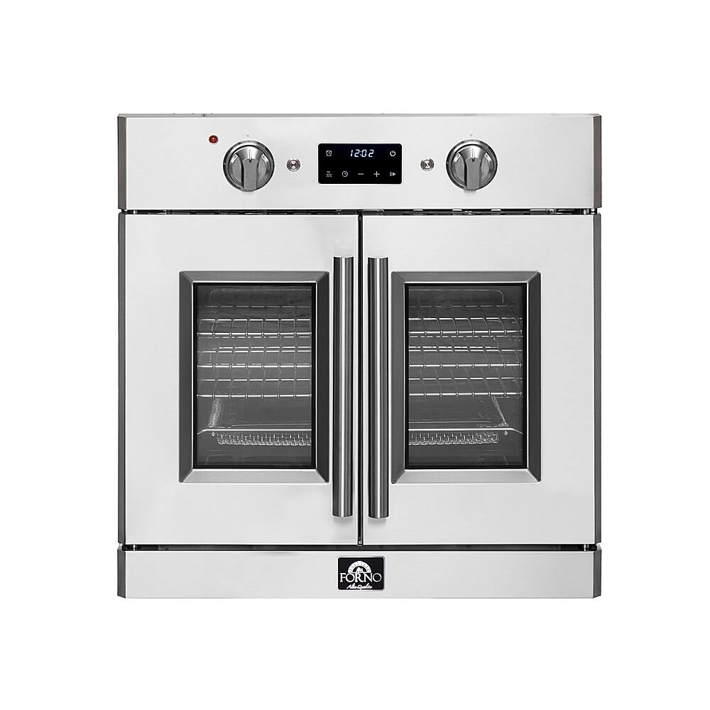 Forno Appliances - Gallico 30 in. Single Electric Convection Wall Oven with French Doors - Stainless Steel