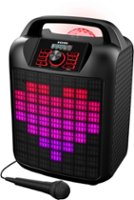 ION Audio - Party Rocker Max High-Power Portable Bluetooth Speaker with Customizable Party Theme Lights - Black - Front_Zoom
