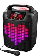Front. ION Audio - Party Rocker Max High-Power Portable Bluetooth Speaker with Customizable Party Theme Lights - Black.