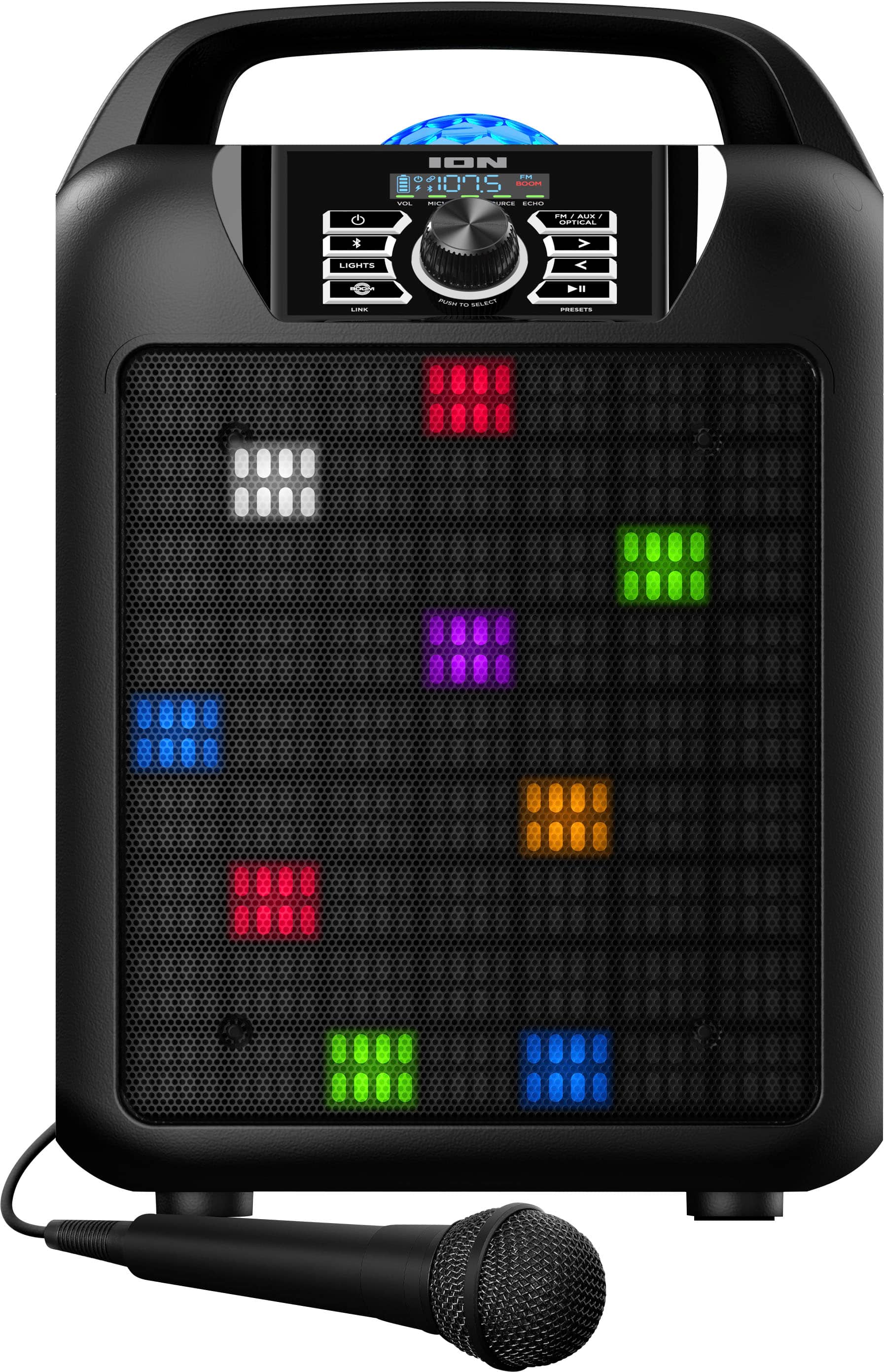 Alt View 1. ION Audio - Party Rocker Max High-Power Portable Bluetooth Speaker with Customizable Party Theme Lights - Black.
