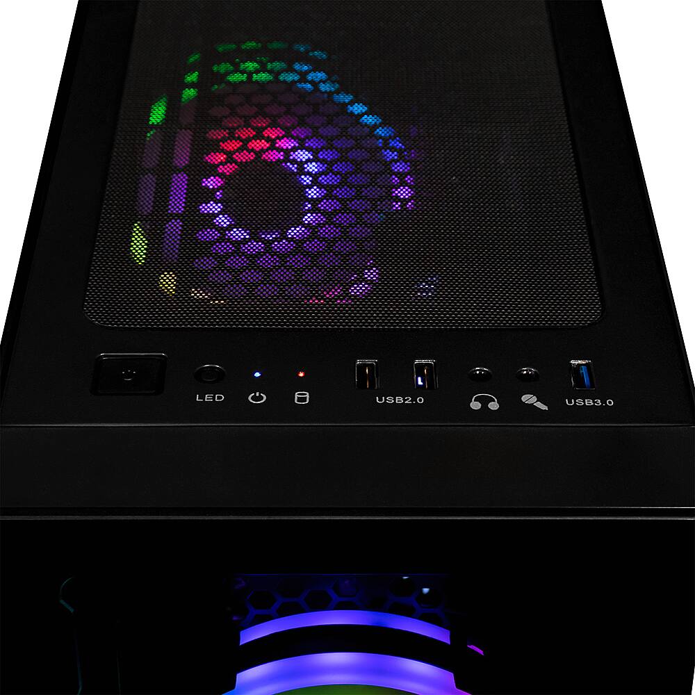 Back. CLX - SET Gaming Desktop - Intel Core i7 14700KF - 32GB DDR5 5600 Memory - GeForce RTX 4060 Ti - 1TB NVMe M.2  SSD + 4TB HDD - Black.