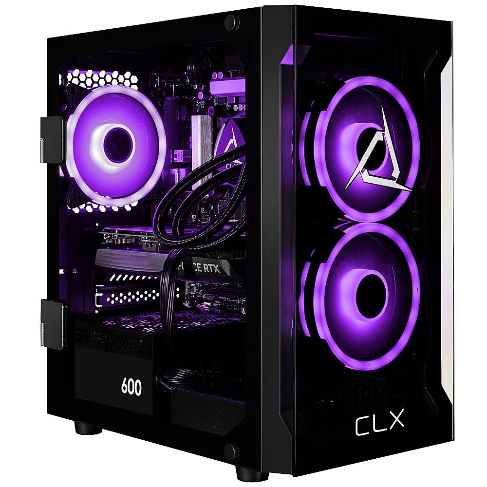 Alt View 2. CLX - SET Gaming Desktop - Intel Core i7 14700KF - 32GB DDR5 5600 Memory - GeForce RTX 4060 Ti - 1TB NVMe M.2  SSD + 4TB HDD - Black.