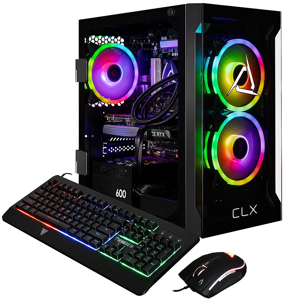 Alt View 6. CLX - SET Gaming Desktop - Intel Core i7 14700KF - 32GB DDR5 5600 Memory - GeForce RTX 4060 Ti - 1TB NVMe M.2  SSD + 4TB HDD - Black.