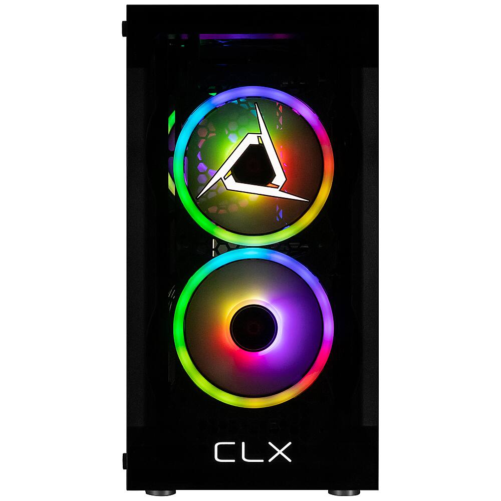 Left. CLX - SET Gaming Desktop - Intel Core i5 14400F - 16GB DDR5 5600 Memory - GeForce RTX 4060 - 1TB NVMe M.2 SSD - Black.
